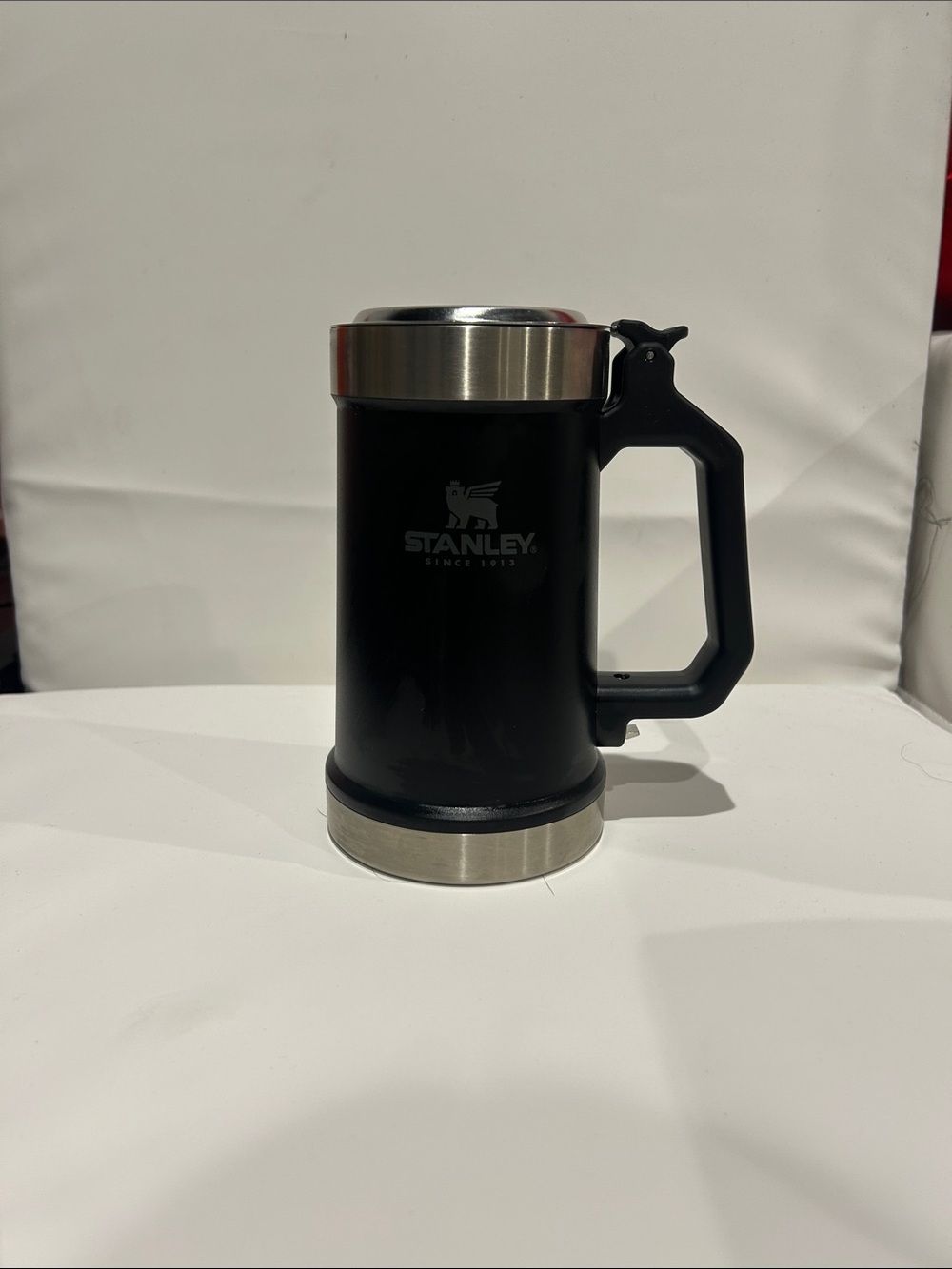 Stanley Black Insulated Steel-Trim Handle Mug